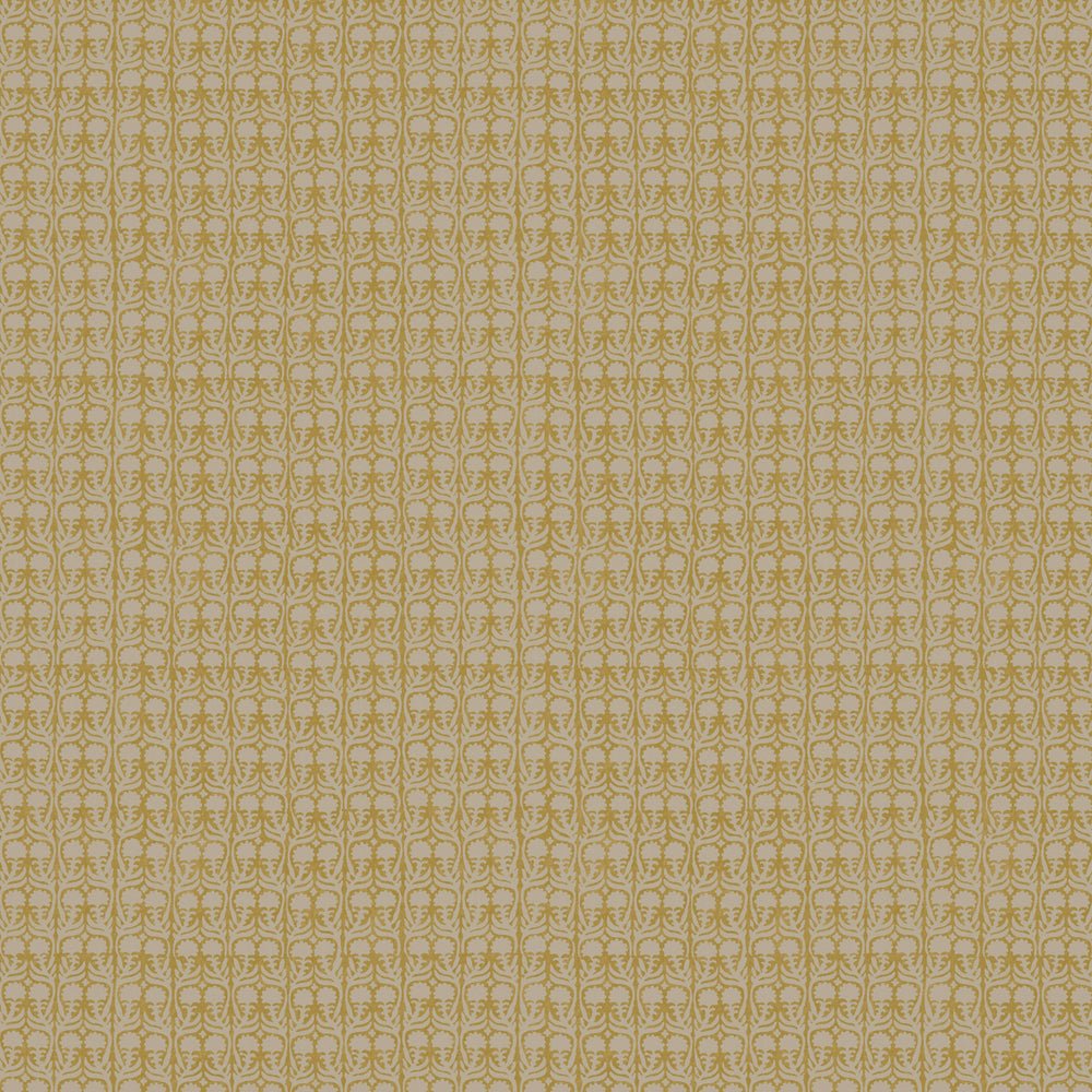 Ashok Wallpaper - Yellow on Natural - Penny Morrison - ASHOK-YN - Premier Wallcovering
