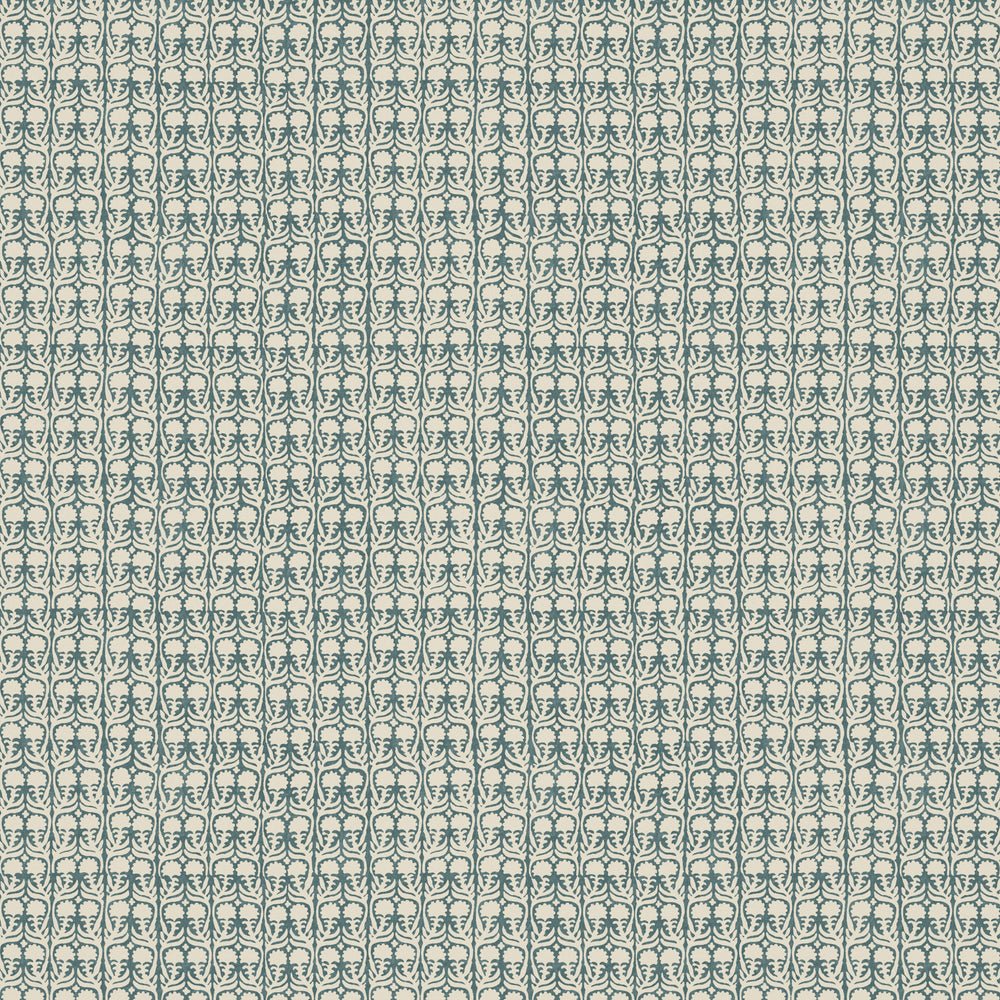Ashok Wallpaper - Petrol - Penny Morrison - ASHOK-PETROL - Premier Wallcovering