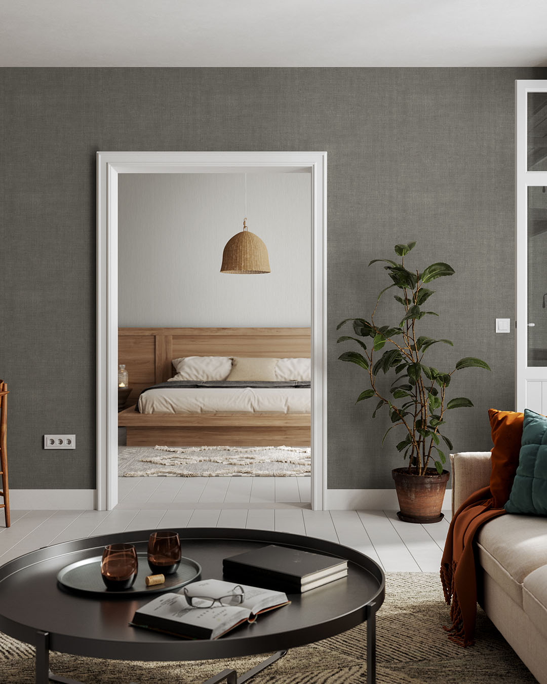 Aska Wallpaper - Ash - Midbec - 16047 - Premier Wallcovering