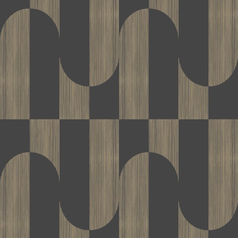 Asperia Gael Geometric Wallpaper - Black/Brown - Grandeco - A55702 - Premier Wallcovering