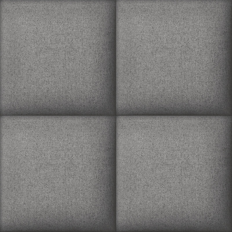 Asperia Hektor Fabric Block Wallpaper - Grey - Grandeco - A60101 - Premier Wallcovering