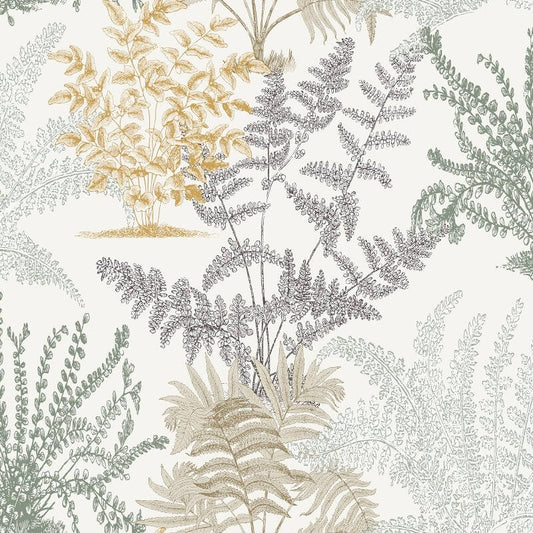 Asperia Lima Leaf Wallpaper - Cream Multi - Grandeco - A57101 - Premier Wallcovering