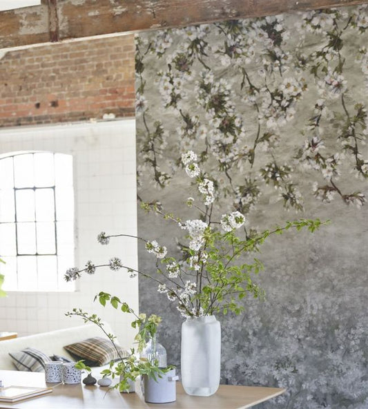 Assam Blossom Wallpaper - Platinum - PDG1133/01 - Designers Guild - Premier Wallcovering