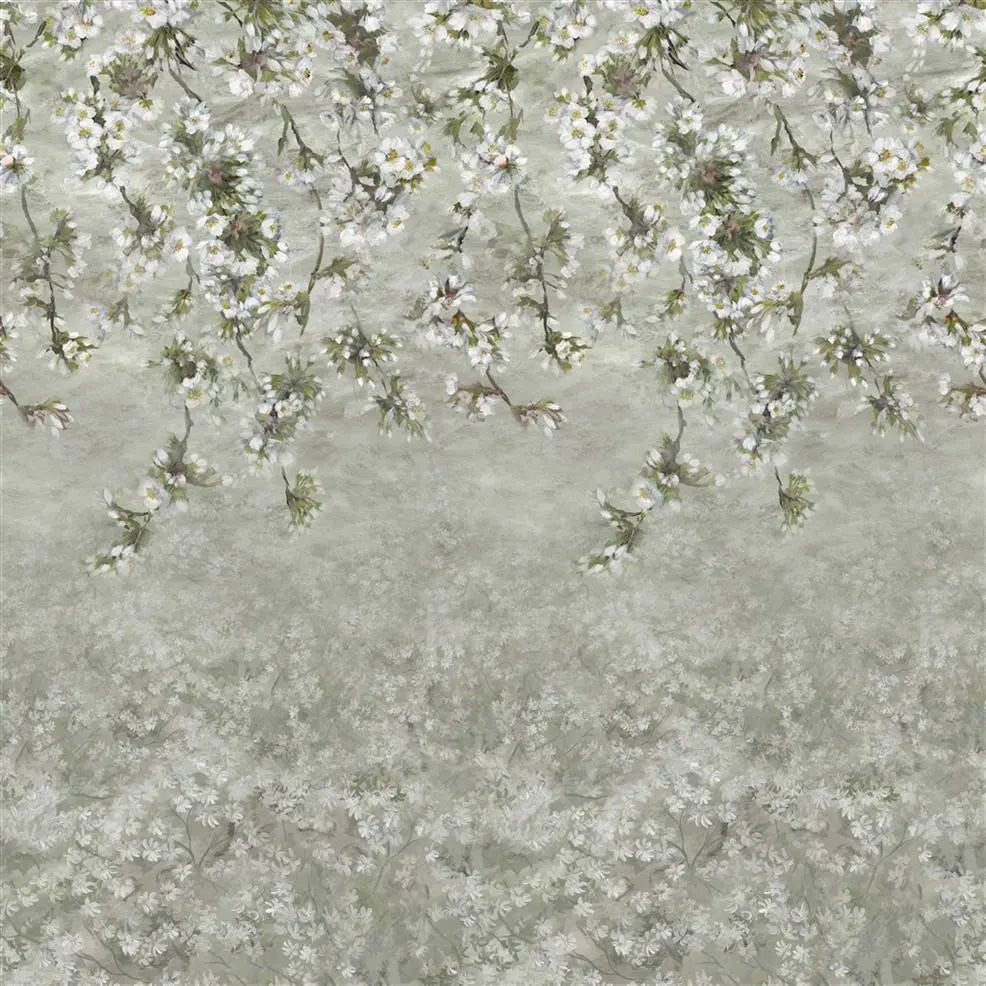 Assam Blossom Wallpaper - Platinum - PDG1133/01 - Designers Guild - Premier Wallcovering