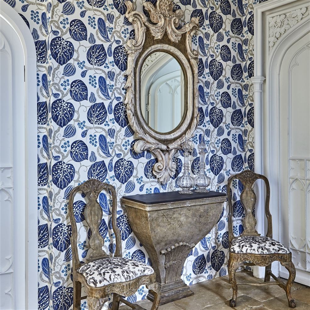 Astasia Wallpaper - Indigo - William Yeoward - PWY9002/01 - Premier Wallcovering