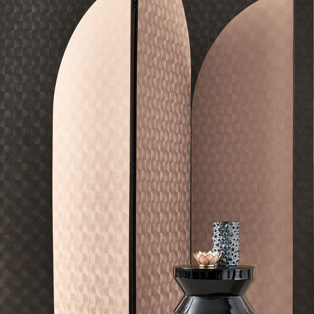 Asterios Solaris Wallpaper - Rose Gold - Casadeco - 201884510 - Premier Wallcovering