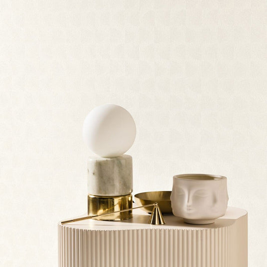 Asterios Solaris Wallpaper - Blanc Craie - Casadeco - 201880028 - Premier Wallcovering