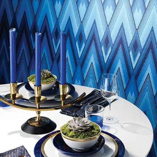 Astoria Wallpaper - Silver/Graphite - Osborne & Little - W6893-03 - Premier Wallcovering