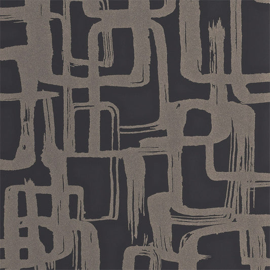 Asuka Wallpaper - Gold/Onyx - HMOW110906 - Harlequin - Premier Wallcovering