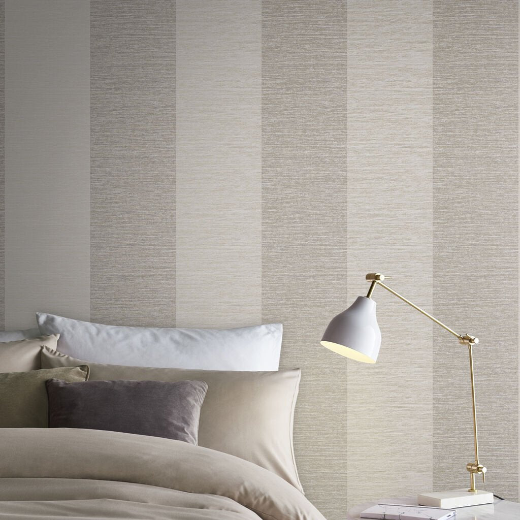 Atelier Stripe Wallpaper - Stone - Graham & Brown - 107869 - Premier Wallcovering