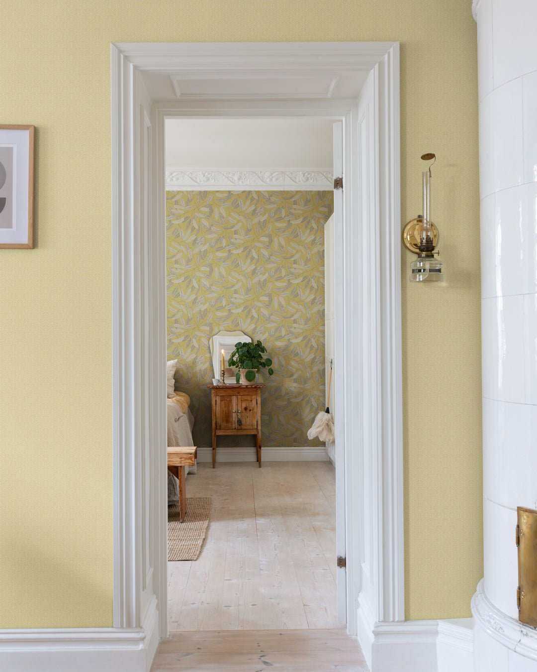 Athena Wallpaper - Yellow - Midbec - 15915 - Premier Wallcovering