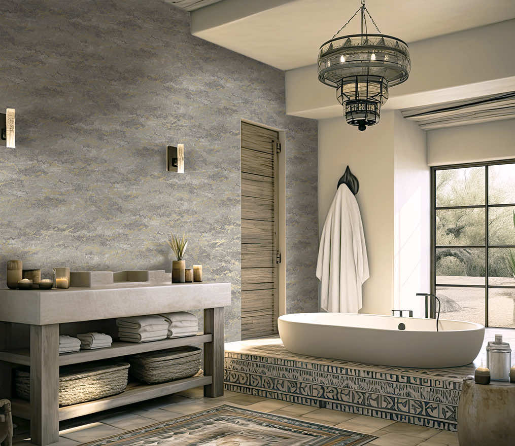 Atlas Wallpaper - Steel Grey - Holden Décor - 66072 - Premier Wallcovering