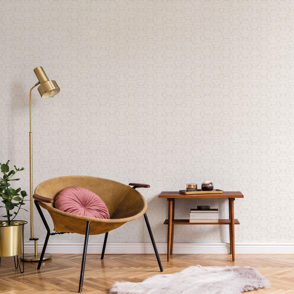 Atmosphere Hextex Wallpaper - Taupe - Galerie - G78250 - Premier Wallcovering