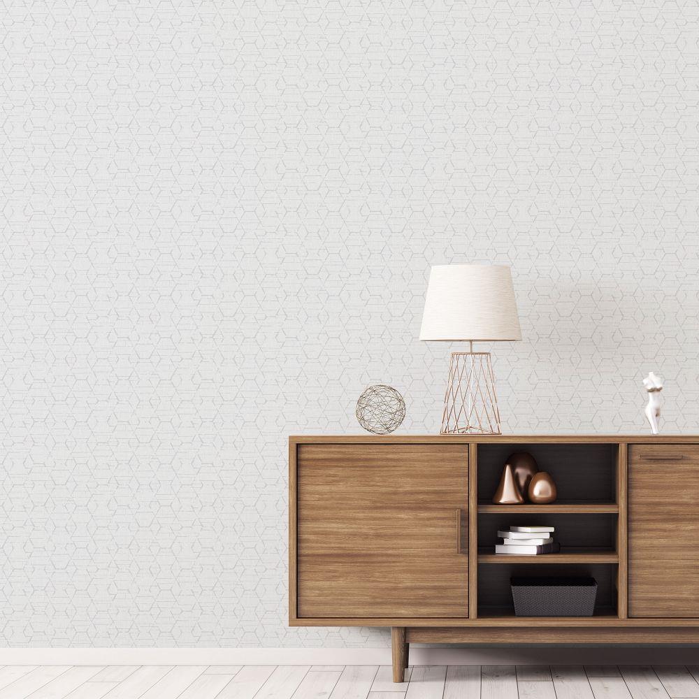 Atmosphere Hextex Wallpaper - Grey - Galerie - G78248 - Premier Wallcovering