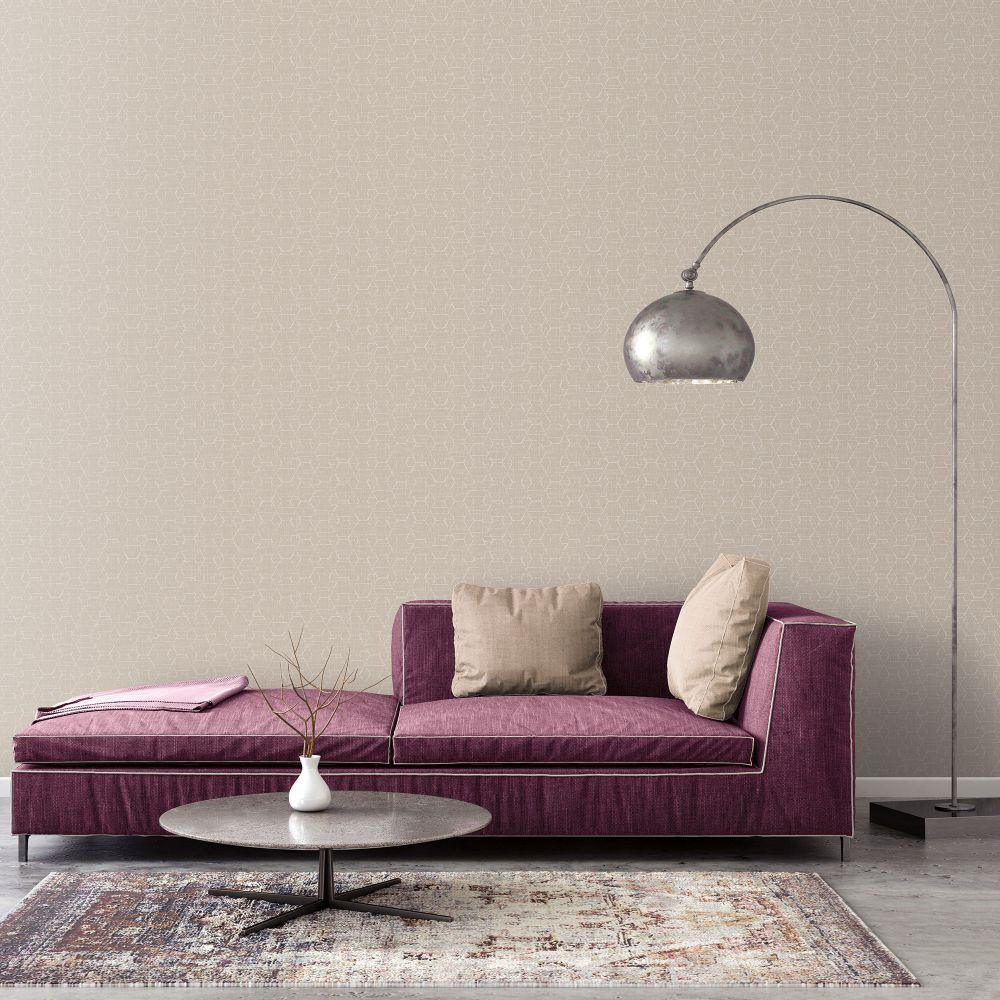 Atmosphere Hextex Wallpaper - Beige - Galerie - G78246 - Premier Wallcovering