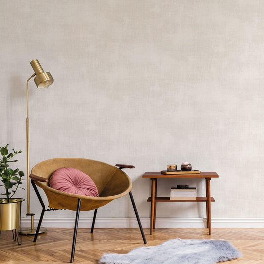 Atmosphere Metallic Linen Wallpaper - Beige - Galerie - G78251 - Premier Wallcovering
