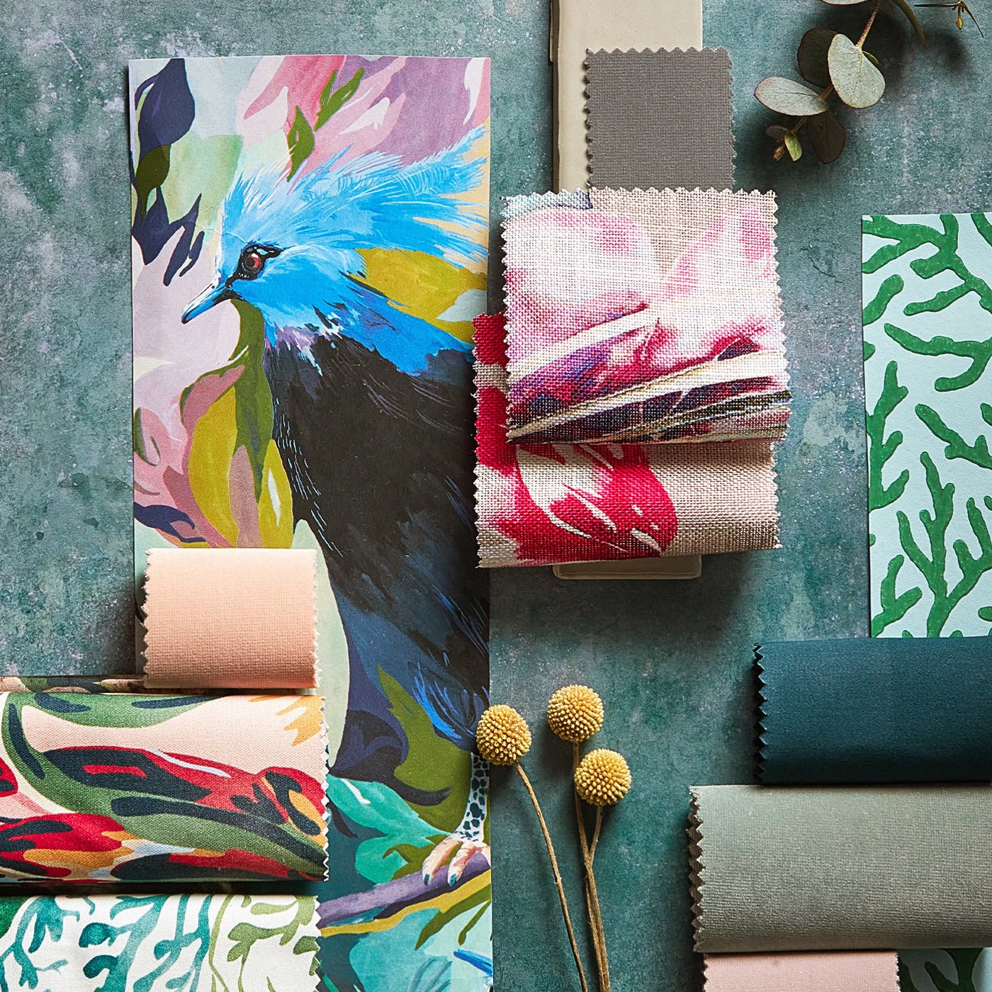 Atoll Wallpaper - Seaglass/Emerald - HTEW112769 - Harlequin - Premier Wallcovering