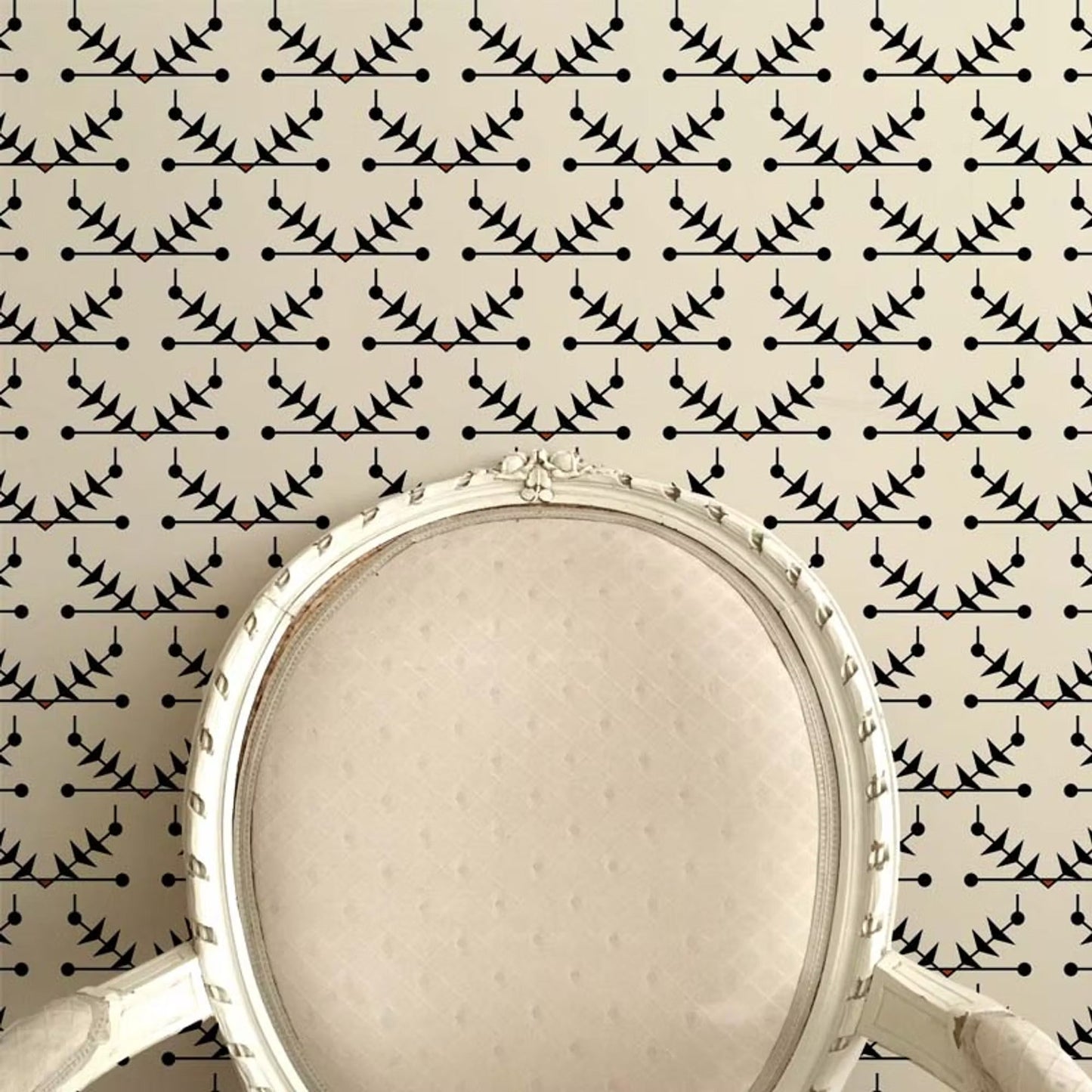 Atomic Trellis Wallpaper - Black - Ottoline - W/AT/101/1 - Premier Wallcovering