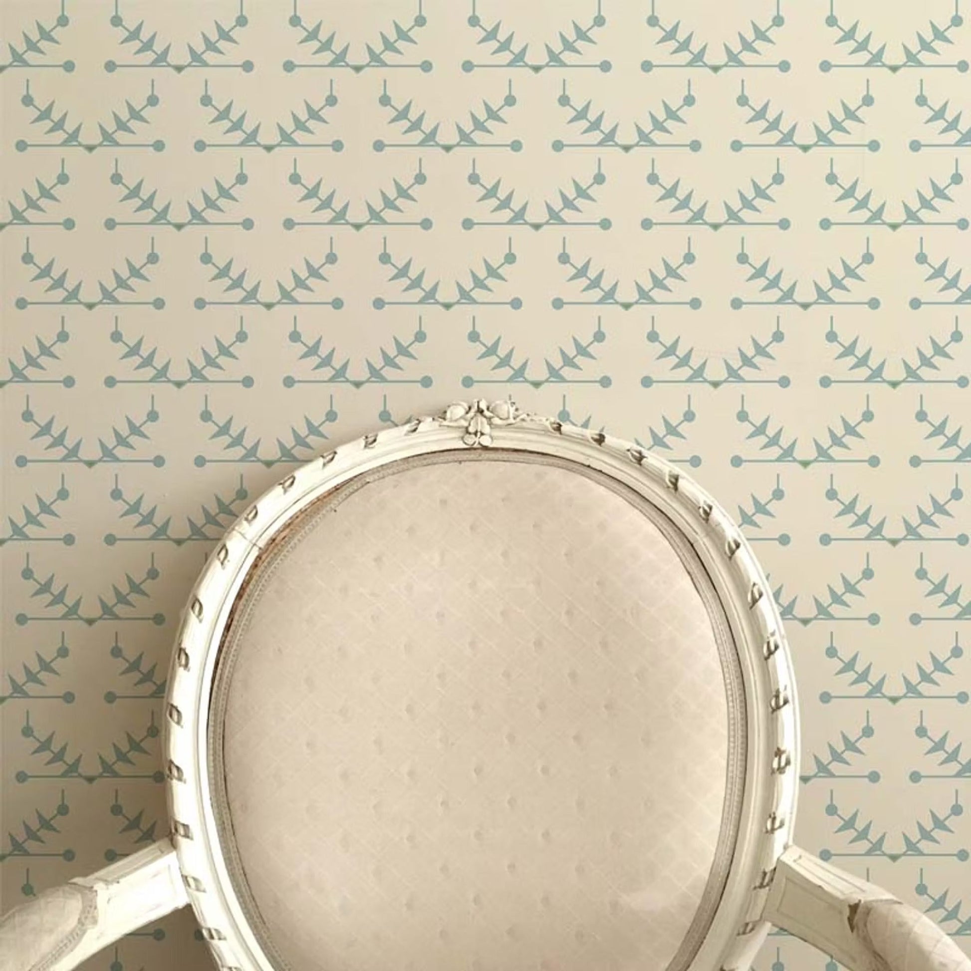 Atomic Trellis Wallpaper - Light Blue - Ottoline - W/AT/101/3 - Premier Wallcovering