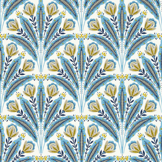 Attingham Wallpaper - Denim - Clarke & Clarke - W0193/02 - Premier Wallcovering
