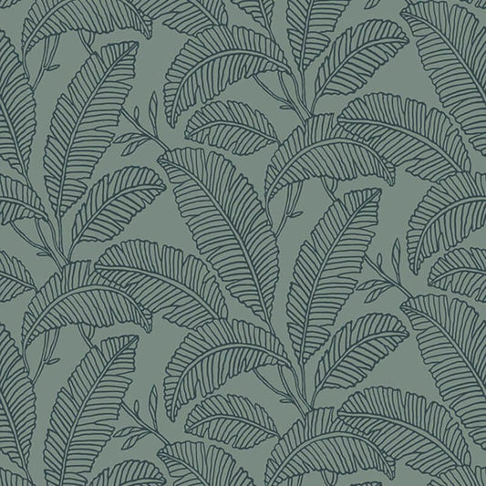 Attitude Faye All Over Leaf Wallpaper - Green - Grandeco - A66401 - Premier Wallcovering