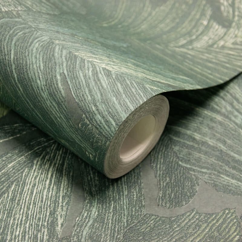 Attitude Organic Leaves Wallpaper - Green - Grandeco - A66502 - Premier Wallcovering