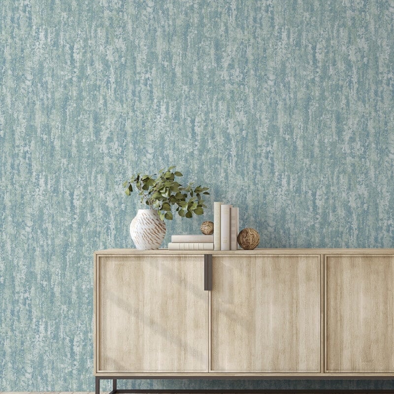 Attitude Rocks Concrete Effect Wallpaper - Teal - Grandeco - A66904 - Premier Wallcovering
