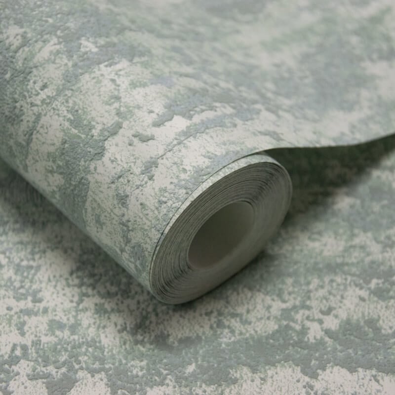 Attitude Rocks Concrete Effect Wallpaper - Teal - Grandeco - A66904 - Premier Wallcovering