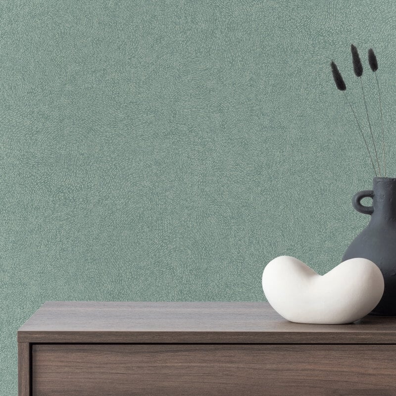 Attitude Santiago Plain Texture Wallpaper - Teal - Grandeco - A67005 - Premier Wallcovering