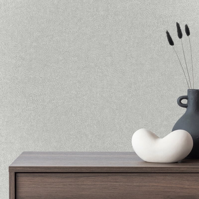 Attitude Santiago Plain Texture Wallpaper - Grey - Grandeco - A67001 - Premier Wallcovering