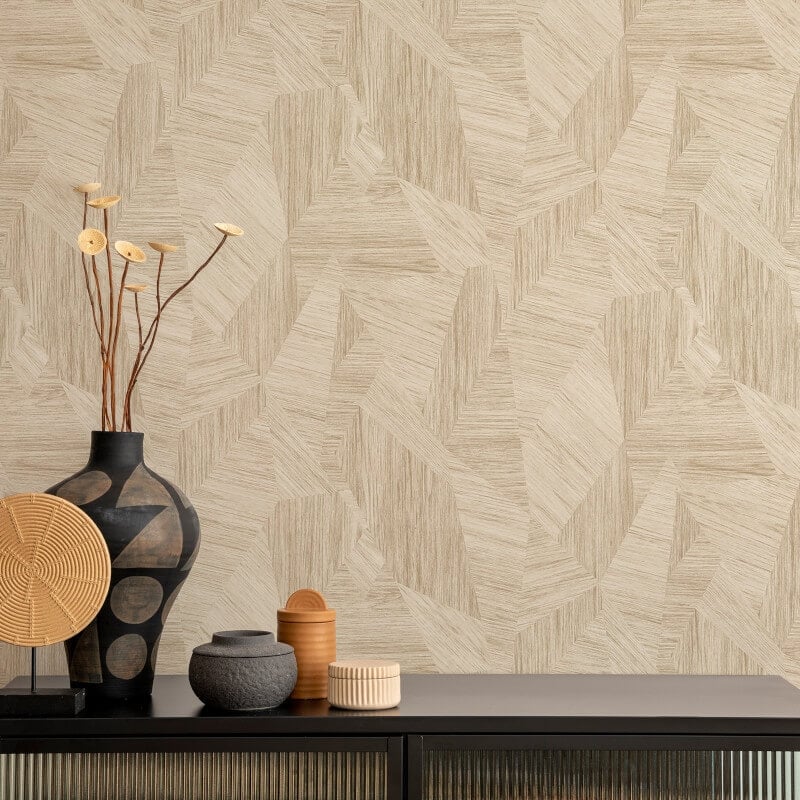 Attitude Talenso Geometric Wallpaper - Taupe - Grandeco - A66601 - Premier Wallcovering