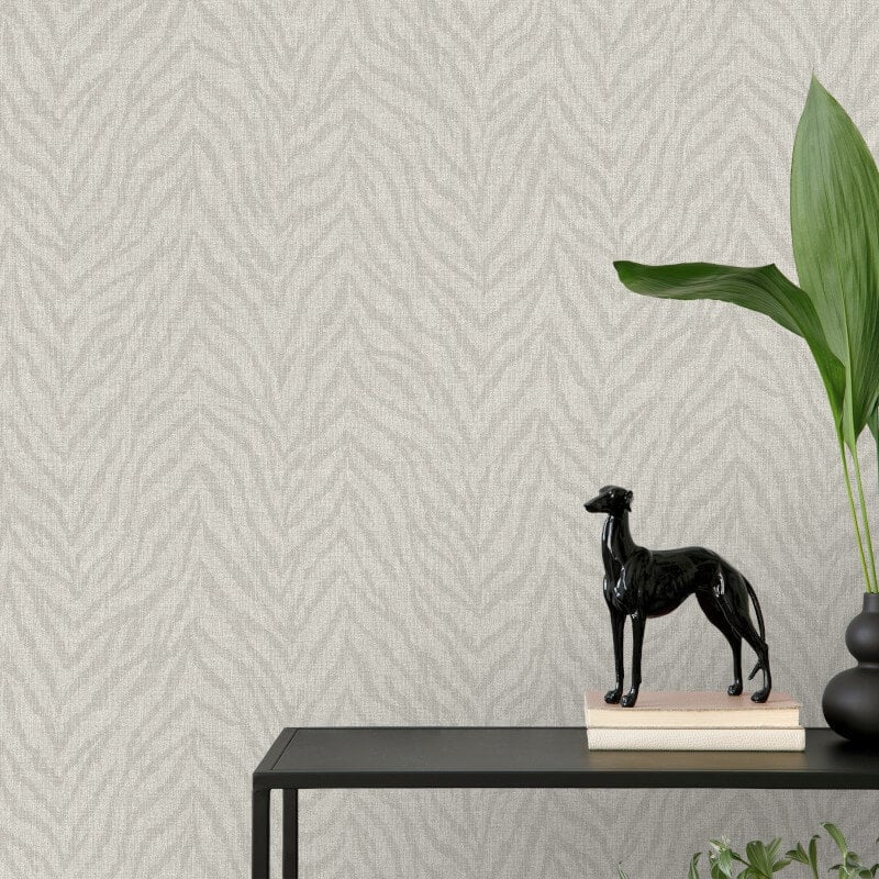 Attitude Zebra Animal Print Wallpaper - Neutral - Grandeco - A66701 - Premier Wallcovering