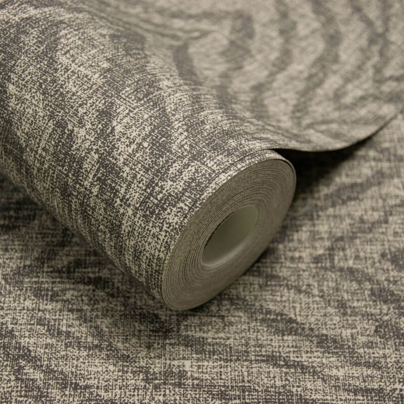 Attitude Zebra Animal Print Wallpaper - Charcoal - Grandeco - A66703 - Premier Wallcovering