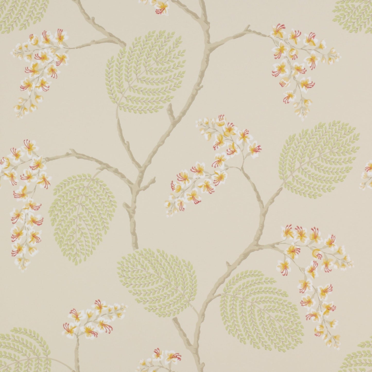 Atwood Wallpaper - Coral/Green - Colefax & Fowler - 07141/05 - Premier Wallcovering