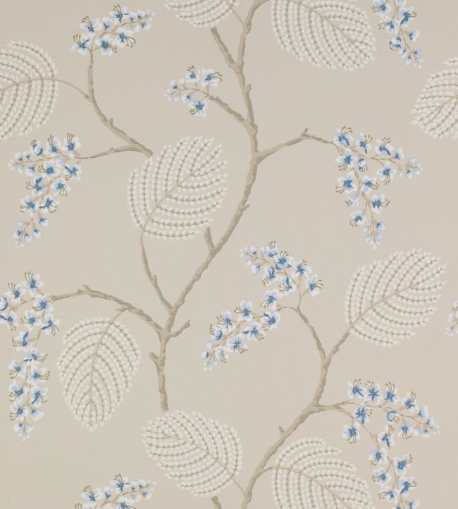 Atwood Wallpaper - Blue/Beige - Colefax & Fowler - 07141/06 - Premier Wallcovering