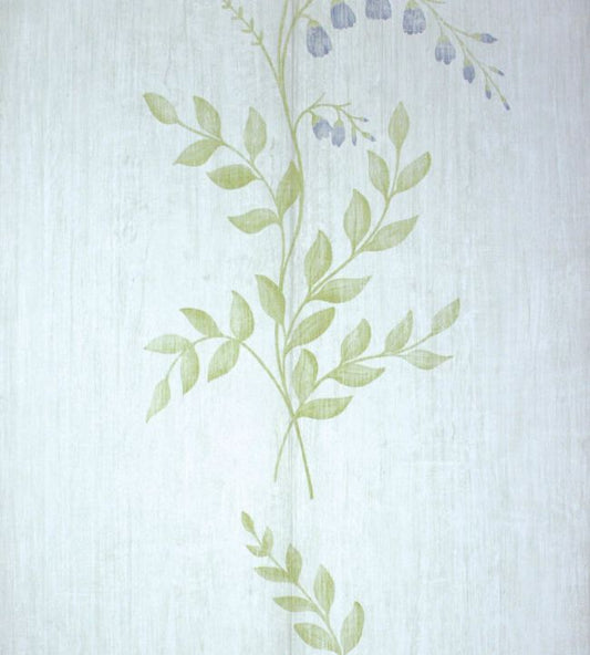 Aubourn Wallpaper - White/Blue - Nina Campbell - NCW4105 - 01 - Premier Wallcovering