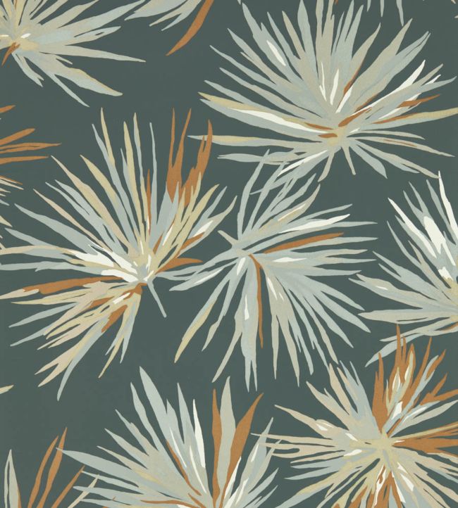 Aucuba Wallpaper - Slate/Bronze/Topaz - HM7W112744 - Harlequin - Premier Wallcovering