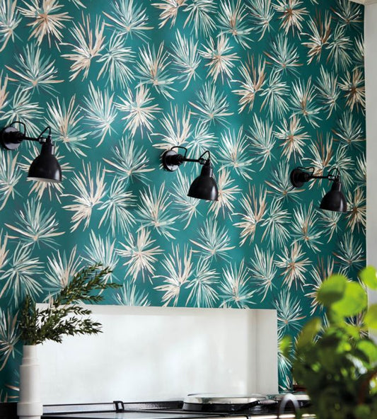Aucuba Wallpaper - Slate/Bronze/Topaz - HM7W112744 - Harlequin - Premier Wallcovering