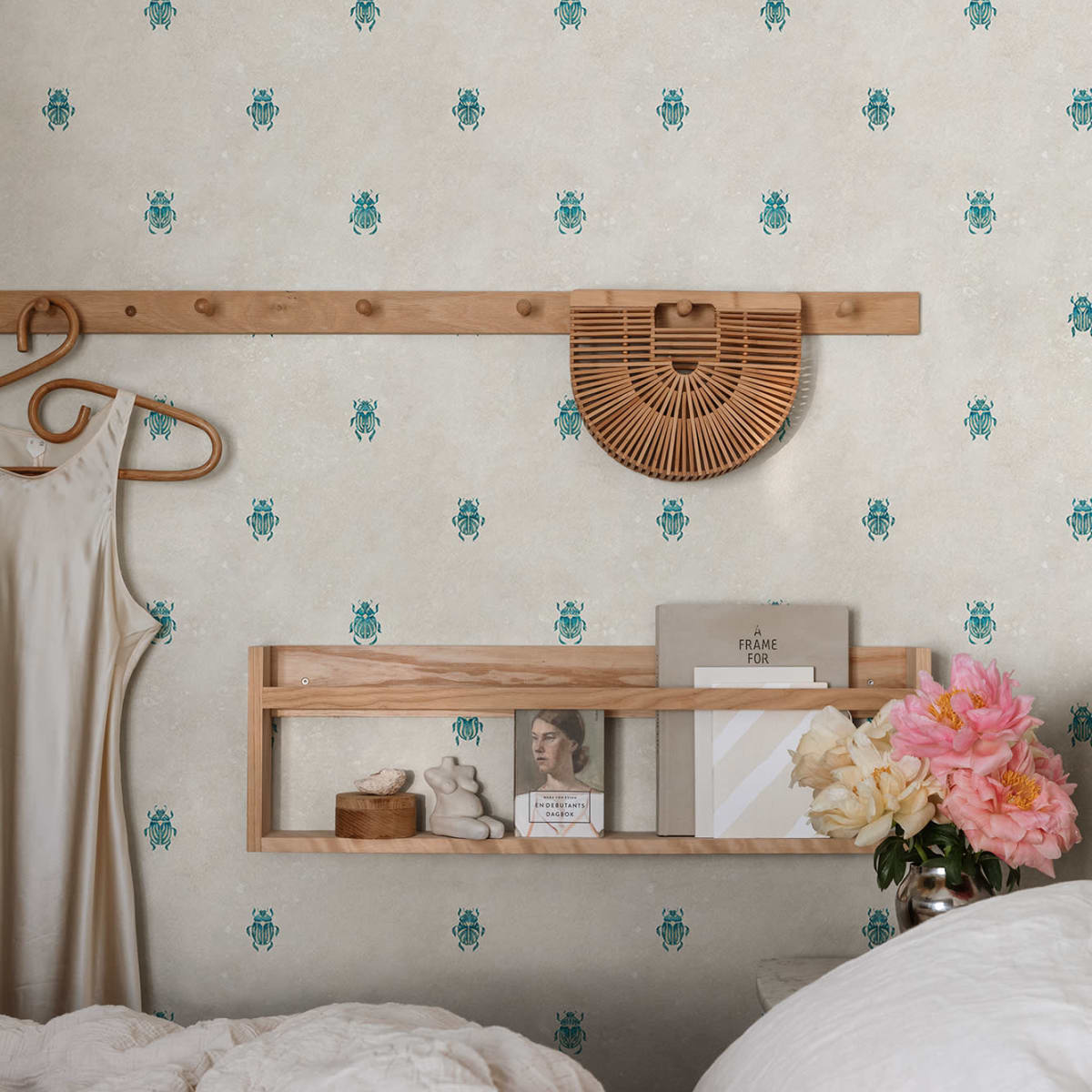 Audrey Wallpaper - Blue - Sandberg - S10452 - Premier Wallcovering