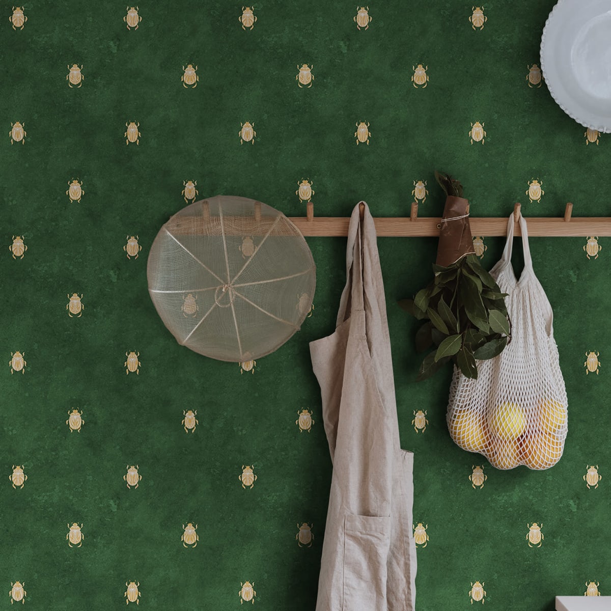 Audrey Wallpaper - Dark Green - Sandberg - S10451 - Premier Wallcovering