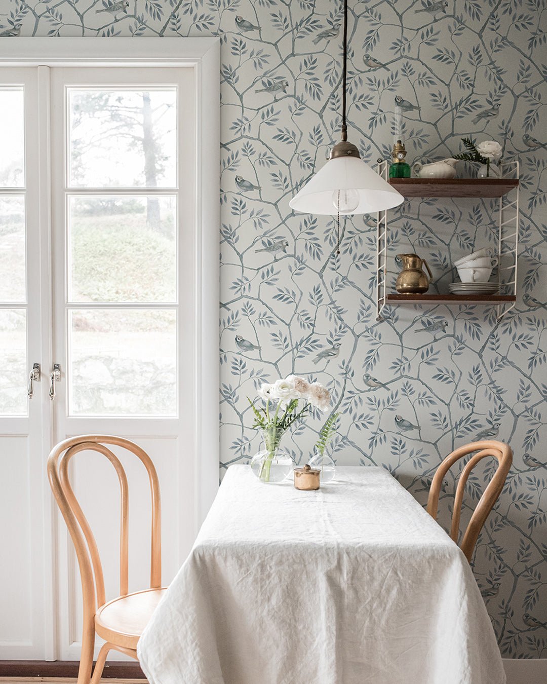 August Wallpaper - Blue - Midbec - 27016 - Premier Wallcovering