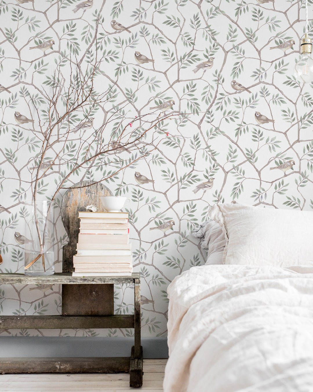 August Wallpaper - Light Green - Midbec - 27015 - Premier Wallcovering