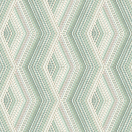 Aura Geometric Diamond Metallic Wallpaper - Emerald/Gold - Crown - M1583 - Premier Wallcovering