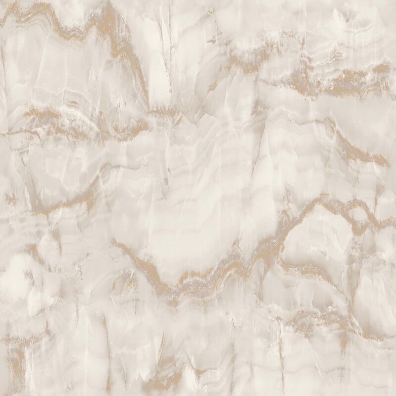 Aura Marble Design Metallic Wallpaper - Latte/Gold - Crown - M1585 - Premier Wallcovering