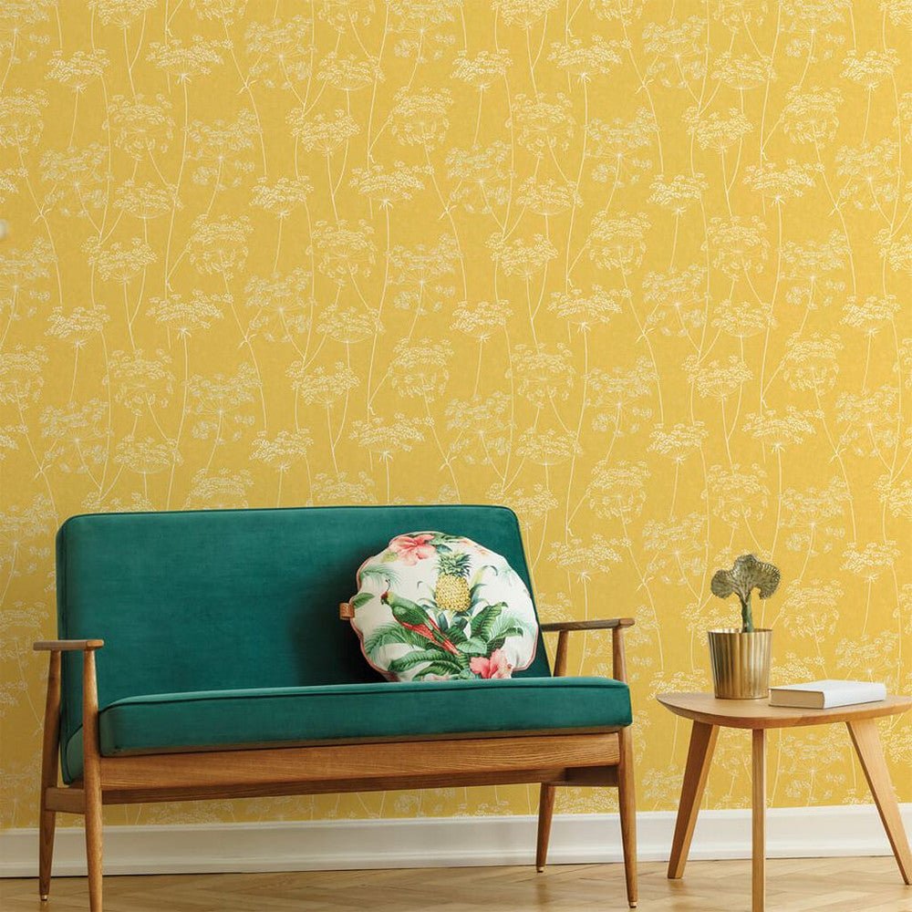 Aura Wallpaper - Yellow - Superfresco Easy - 105747 - Premier Wallcovering