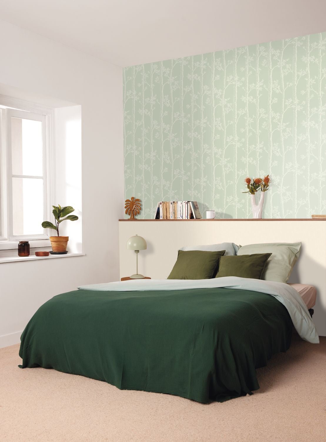Automne Wallpaper - Vert D'eau - Caselio - 106127075 - Premier Wallcovering