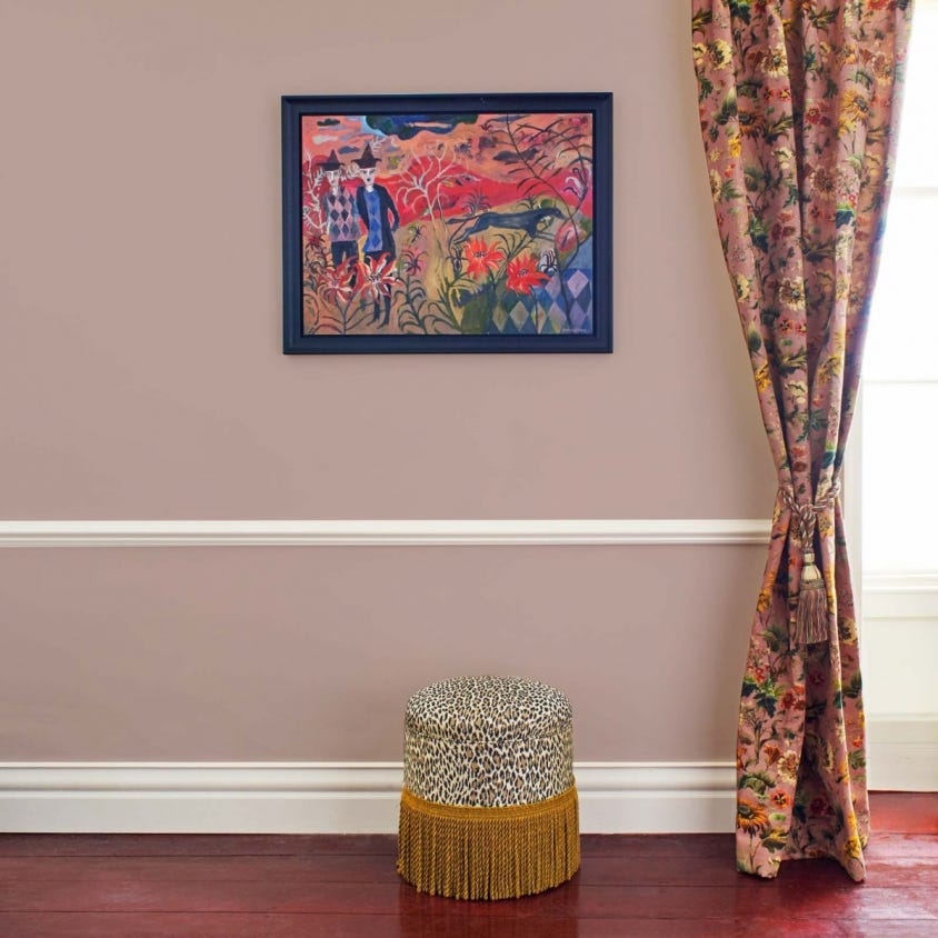 Avalon Cotton Linen Fabric - Puce Pink - House of Hackney - 1-FA-AVA-CL-PNK-XXX-XXX - Premier Wallcovering