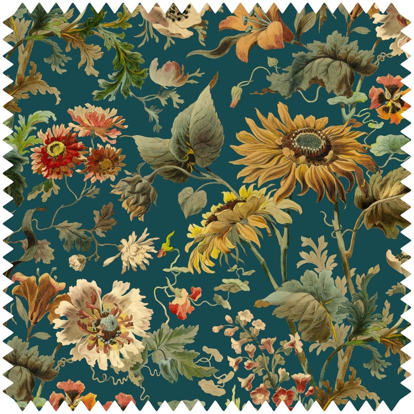 Avalon Velvet Fabric -  Petrol - House of Hackney - 1-FA-AVA-VE-PET-XXX-XXX - Premier Wallcovering