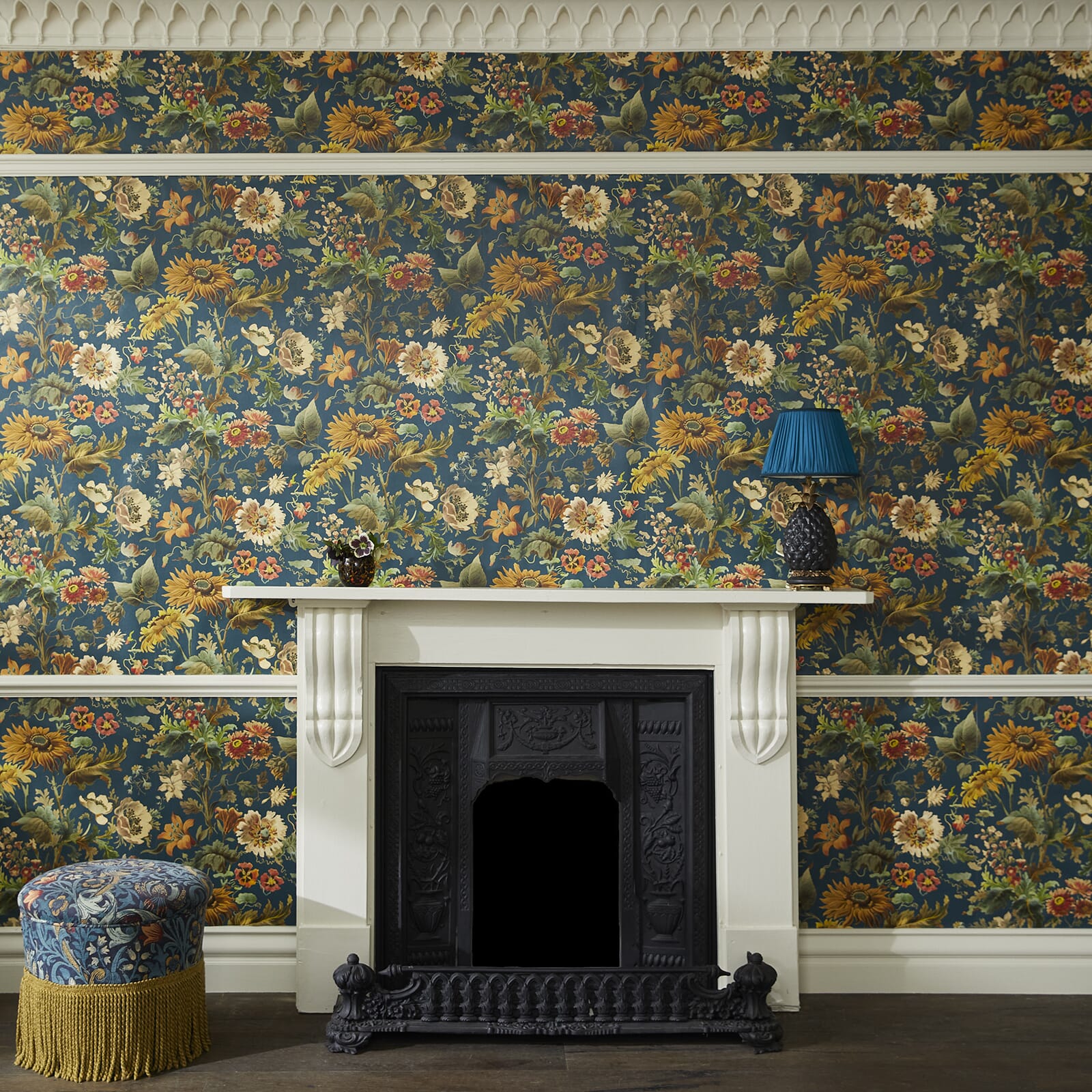 Avalon Wallpaper - Petrol - House of Hackney - 1 - WA - AVA - DI - PET - XXX - Premier Wallcovering