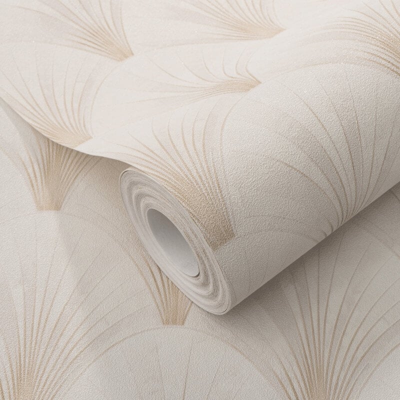 Avantgarde Fan Metallic Wallpaper - Cream/Gold - Elle Decoration - 10451 - 14 - Premier Wallcovering